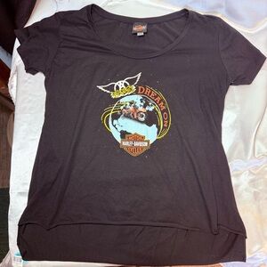 Aerosmith “Dream On” Harley-Davidson Black Tee Woman Large